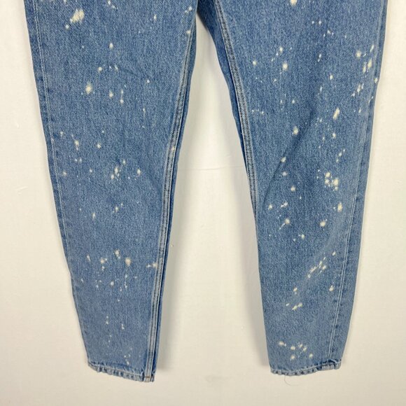 Sandro Paris Paint Bleach Splatter Jeans Medium Wash FR Size 34 US Size 2 EUC - Picture 3 of 13